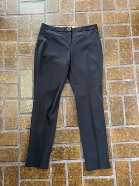 Ted Baker London Black Satiny Ankle Length Trouser Pant